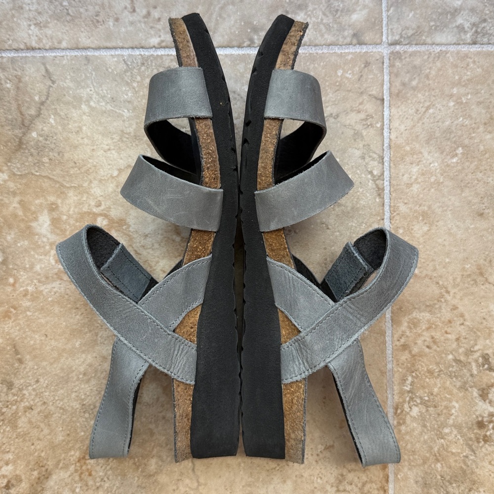 NAOT Kayla Gray Strappy Women’s Sandal Size 41 (US 10) Vintage Slate Nubuck  EUC